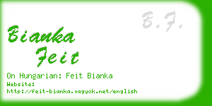 bianka feit business card